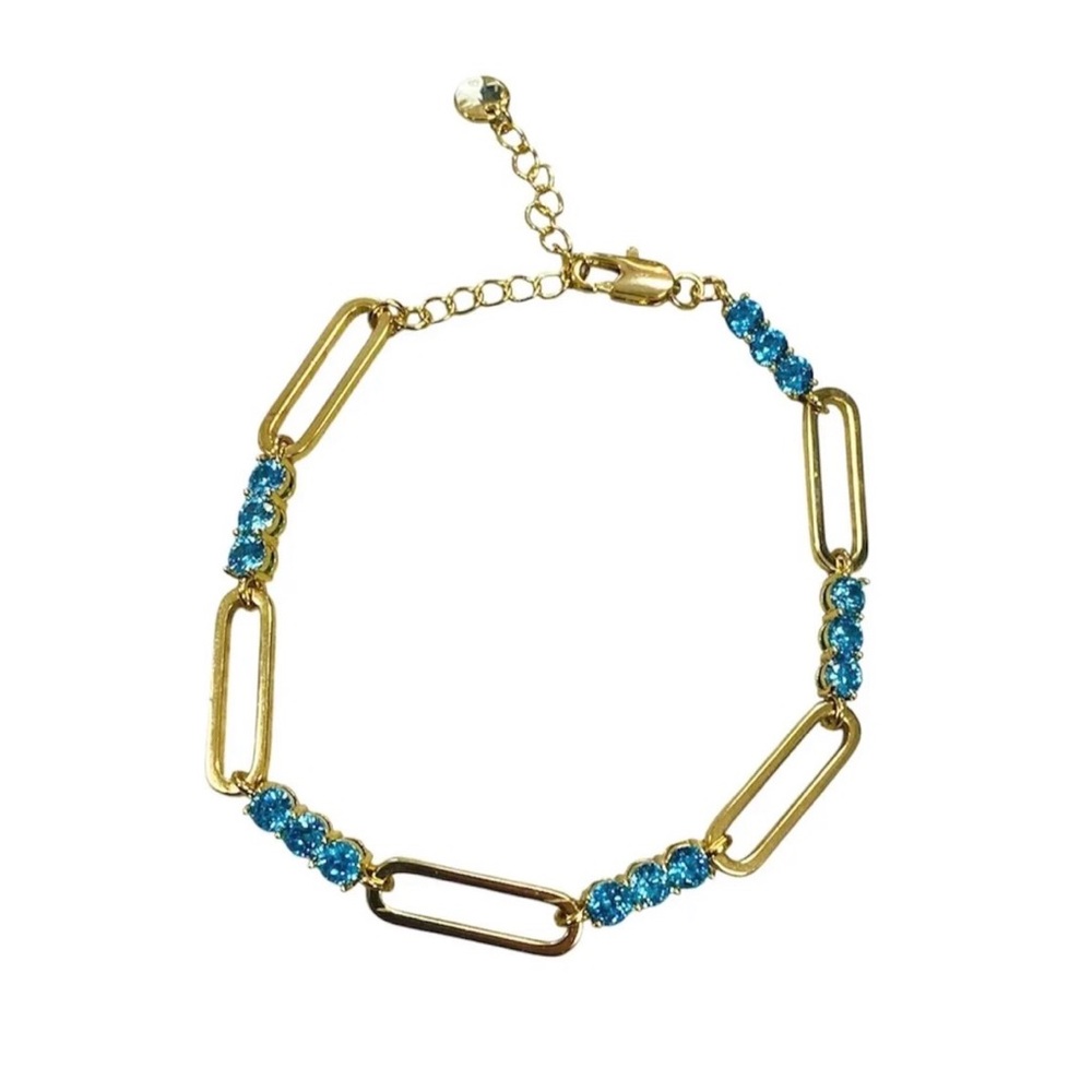 💙Brook & York Blue Birthstone Bracelet💙jewelry-dainty-december-gold-preppy💙